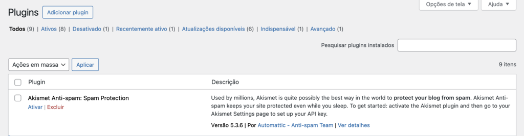 excluir plugin do wordpress