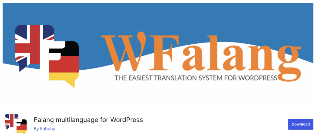 p&aacute;gina do plugin wfalang para wordPress
