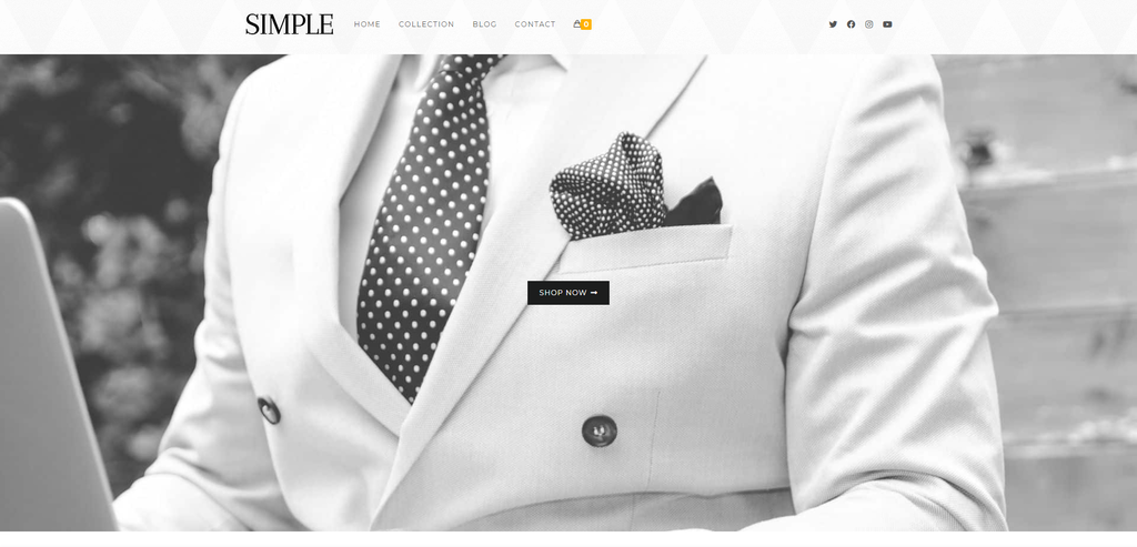 Página de demonstração do OceanWP