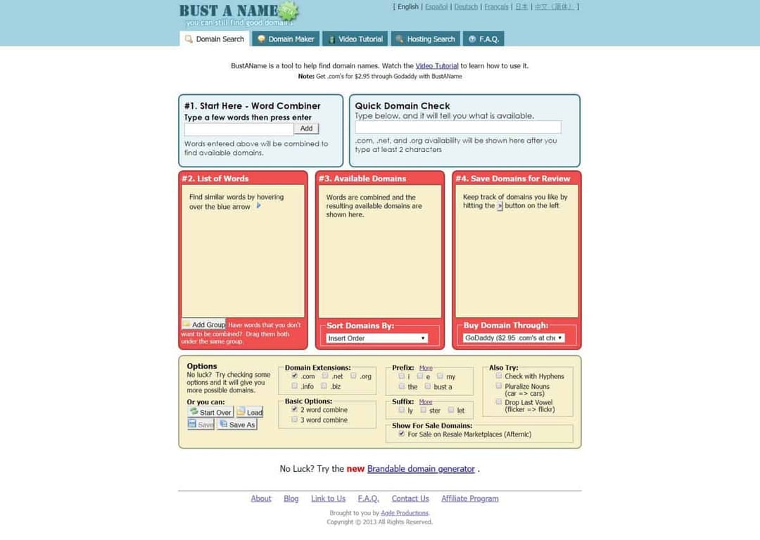 bust a name gerador de nome de blog