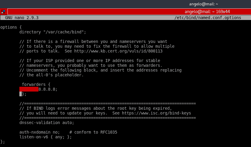 Editar la zona DNS para configurar un servidor de correo de Ubuntu