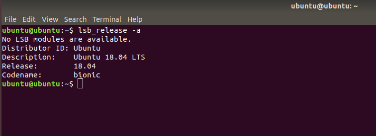 verificar a vers&atilde;o do ubuntu pelo terminal de comando