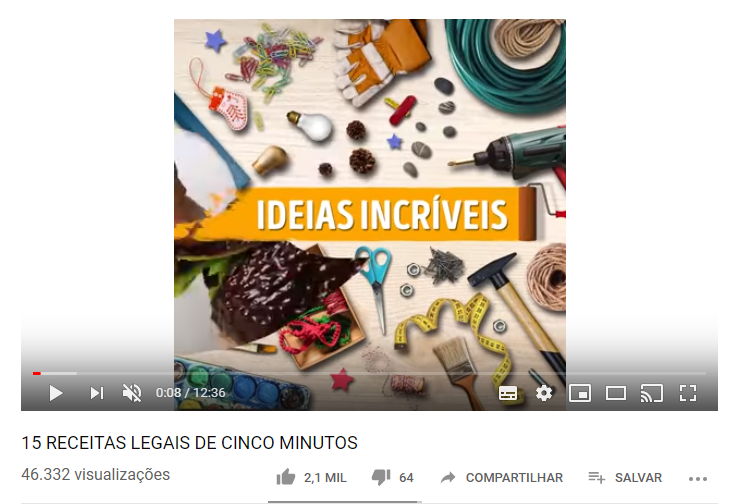 exemplos do youtube