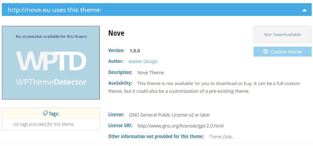 servi&ccedil;o wp theme detector