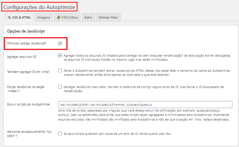 otimizar c&oacute;digos do JavaScript no WordPress com o plugin Autoptimize