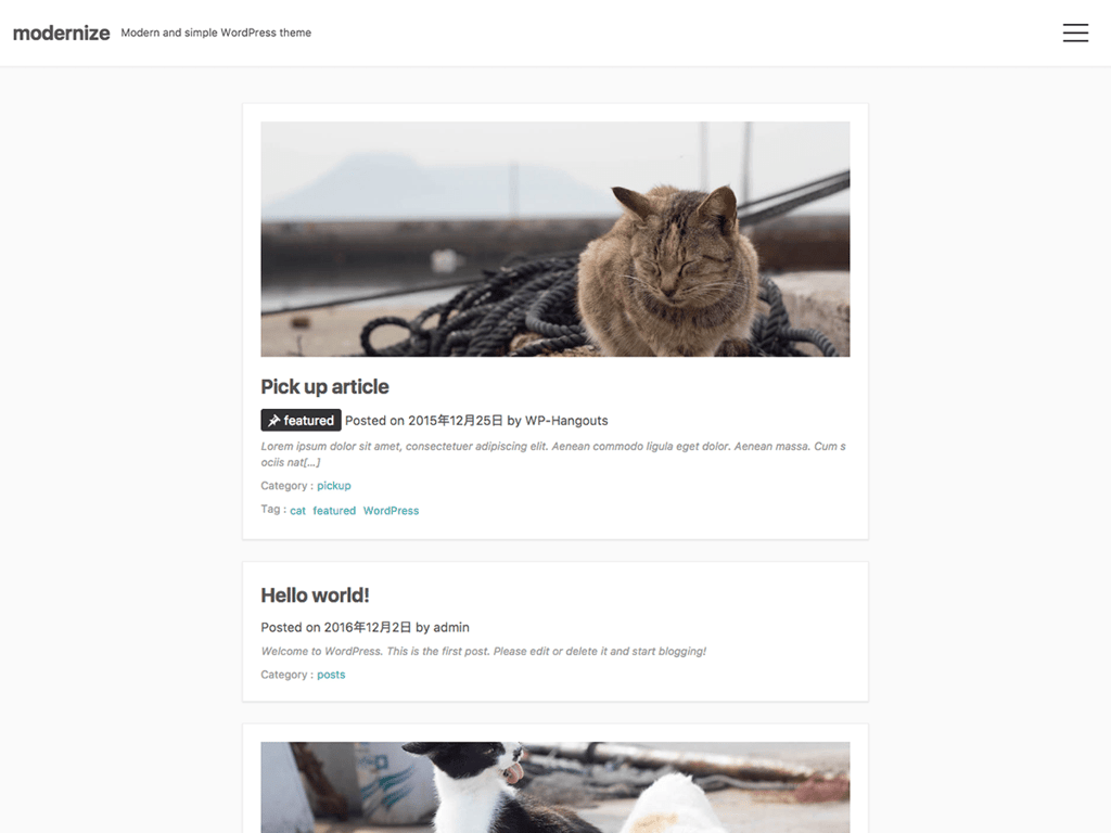 tema modernize para wordpress