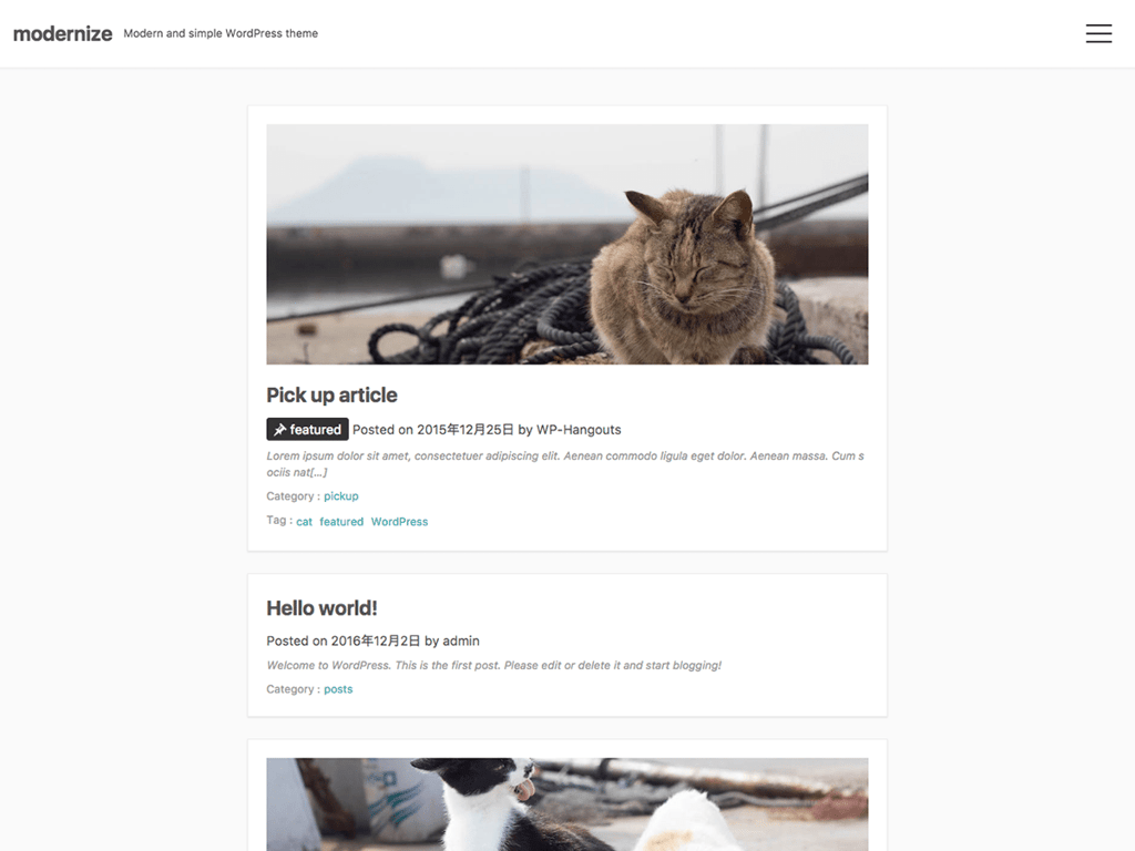 tema modernize para wordpress