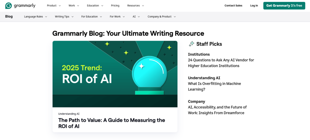 blog da Grammarly