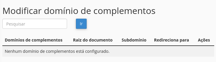 modificar domínios de complemento