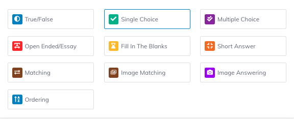 10 tipos de question&aacute;rios poss&iacute;veis no Tutor LMS