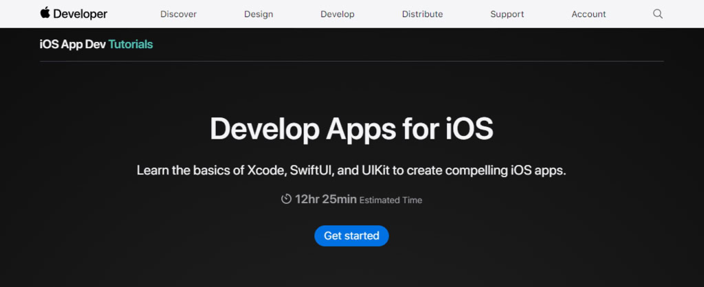 p&aacute;gina do iOS app dev no portal apple developer