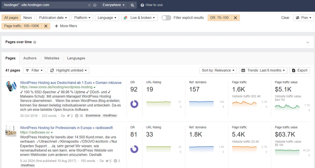 ferramenta content explorer no ahrefs