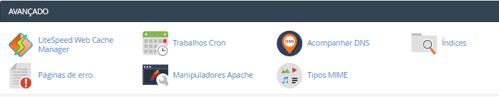 se&ccedil;&atilde;o Avan&ccedil;ado no cpanel