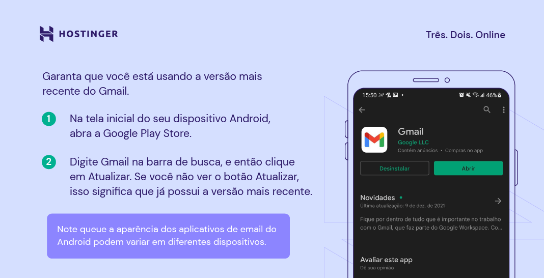 infogr&aacute;fico de como configurar gmail no android parte 1