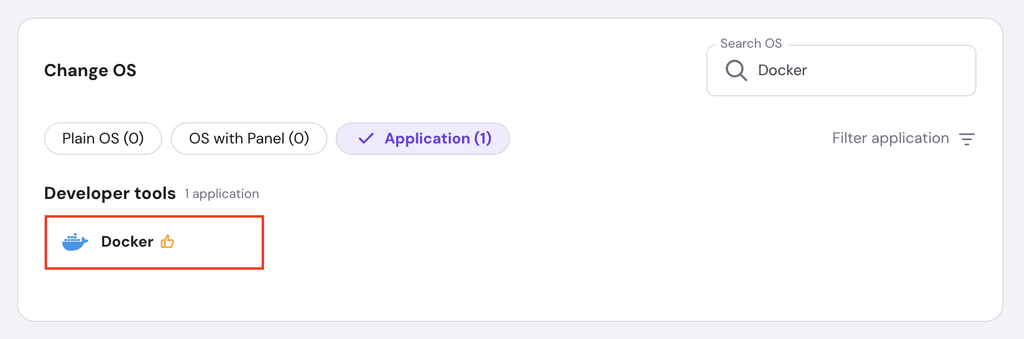 Painel hPanel da Hostinger destacando a opção para mudar o sistema