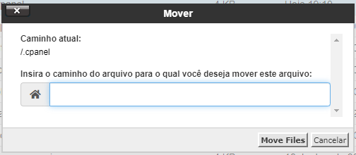 fun&ccedil;&atilde;o de mover arquivos no gerenciador do cpanel