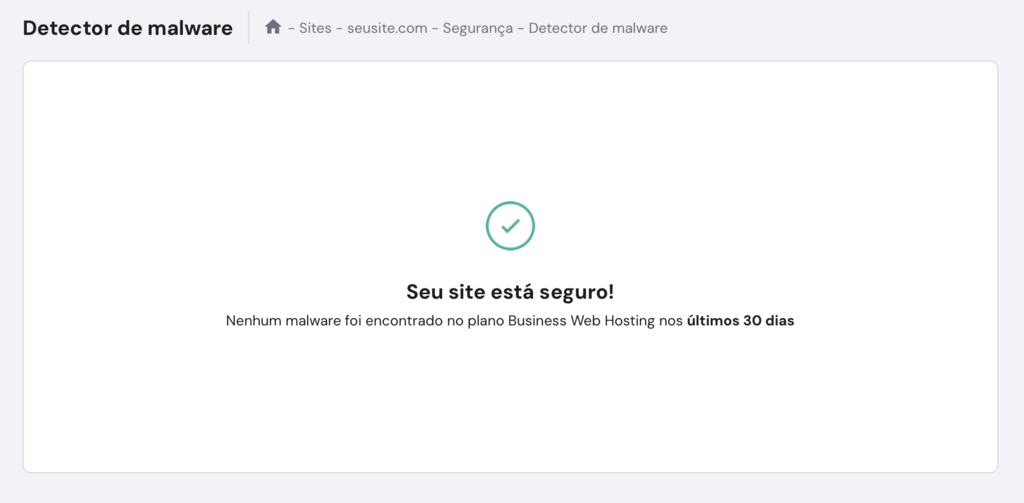 detector de malware no hpanel da hostinger