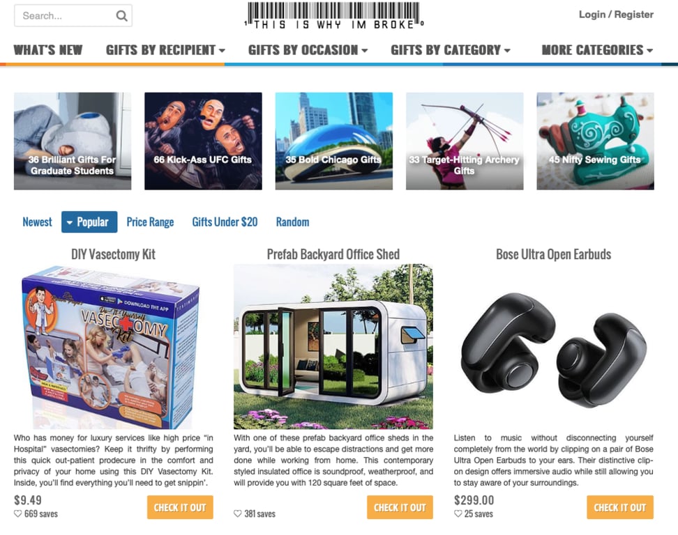 p&aacute;gina inicial do site this is why I'm broke