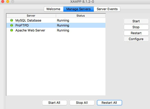 Instalação do XAMPP concluída com sucesso