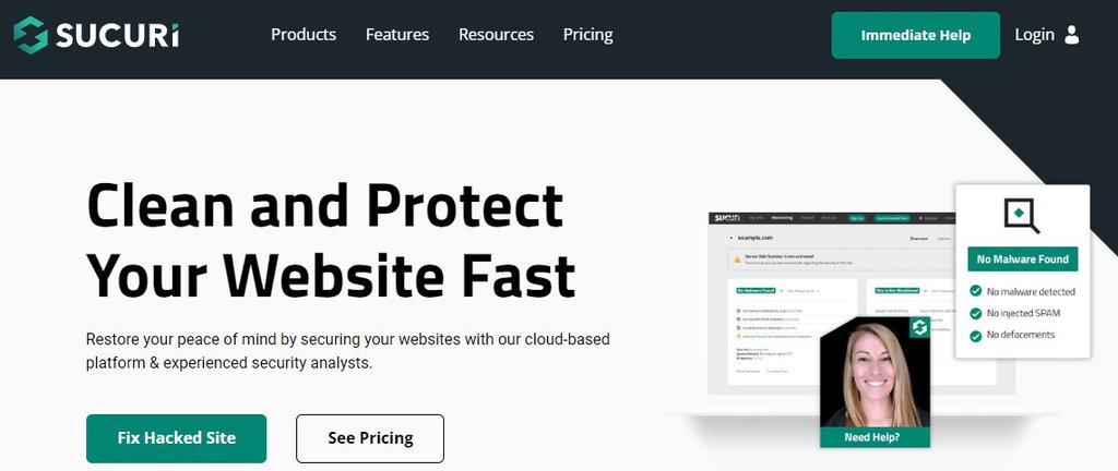 P&aacute;gina inicial do Sucuri Security