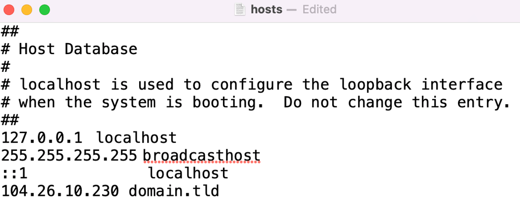 editando arquivo hosts no macos