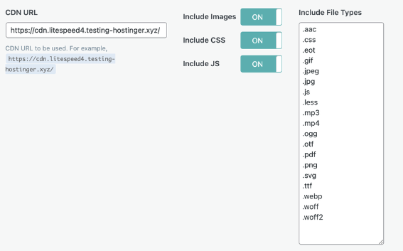 Configura&ccedil;&atilde;o de mapeamento CDN no plugin LiteSpeed Cache. 