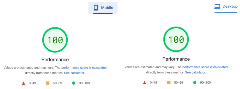 Resultado final de teste de velocidade 