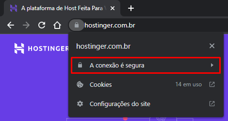 Verificando configurações de SSL de um site no navegador