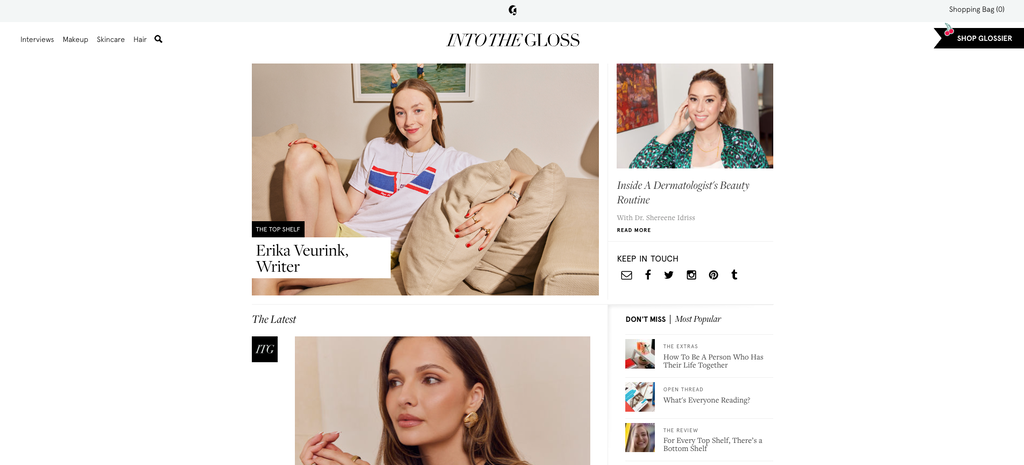 captura de tela do site into the gloss