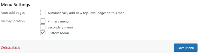 Configura&ccedil;&otilde;es do menu personalizado no WordPress