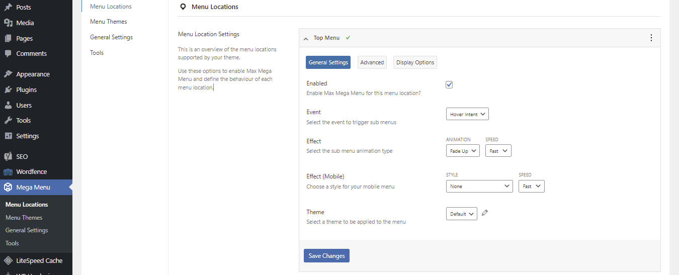 Banner do plugin Max Mega Menu do WordPress