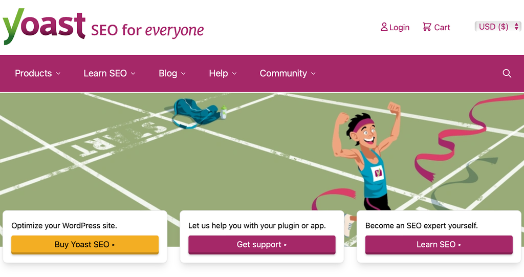 página inicial do yoast seo