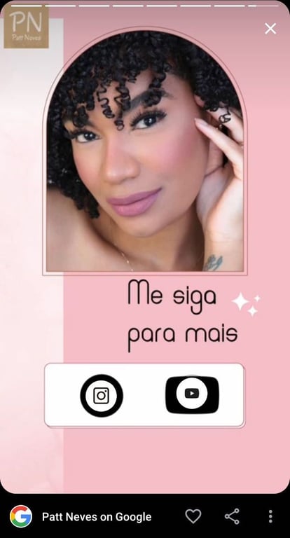 Web Story pede para usu&aacute;rios seguirem influencer para saberem mais sobre maquiagem