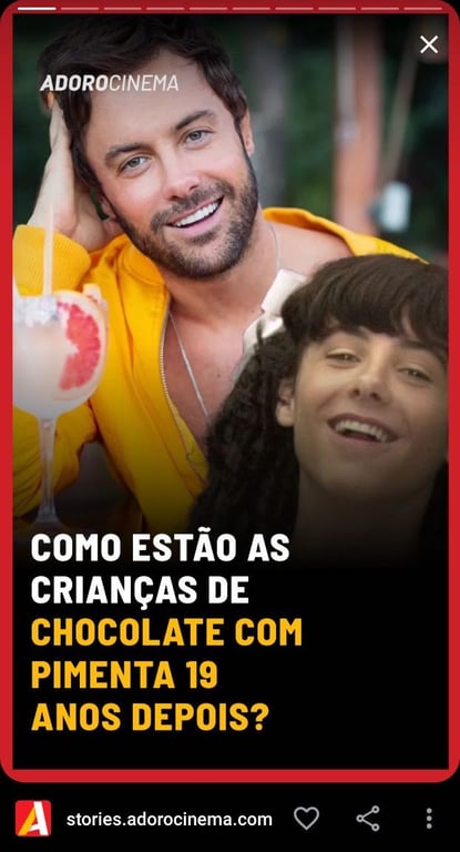 google web story sobre como est&atilde;o as crian&ccedil;as de chocolate com pimenta hoje em dia
