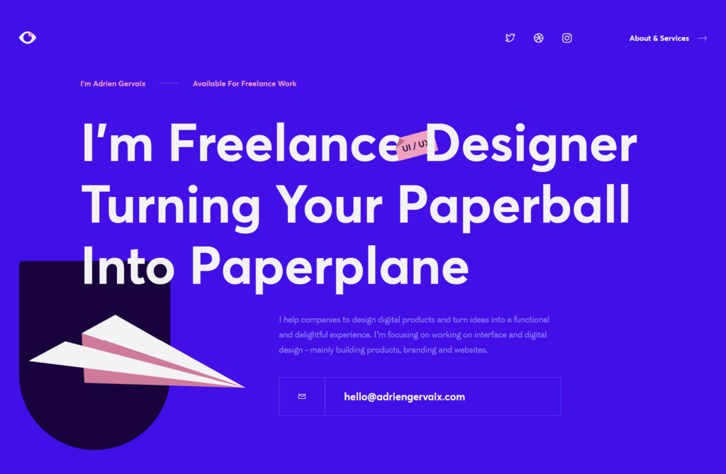 Portfólio de web design de Adrien Gervaix
