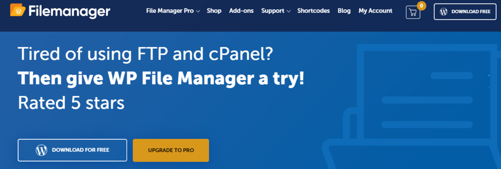 Banner do plugin File Manager