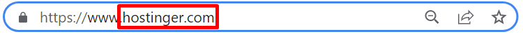 hostinger.com é um nome de domínio ou um endereço de site para o site da Hostinger