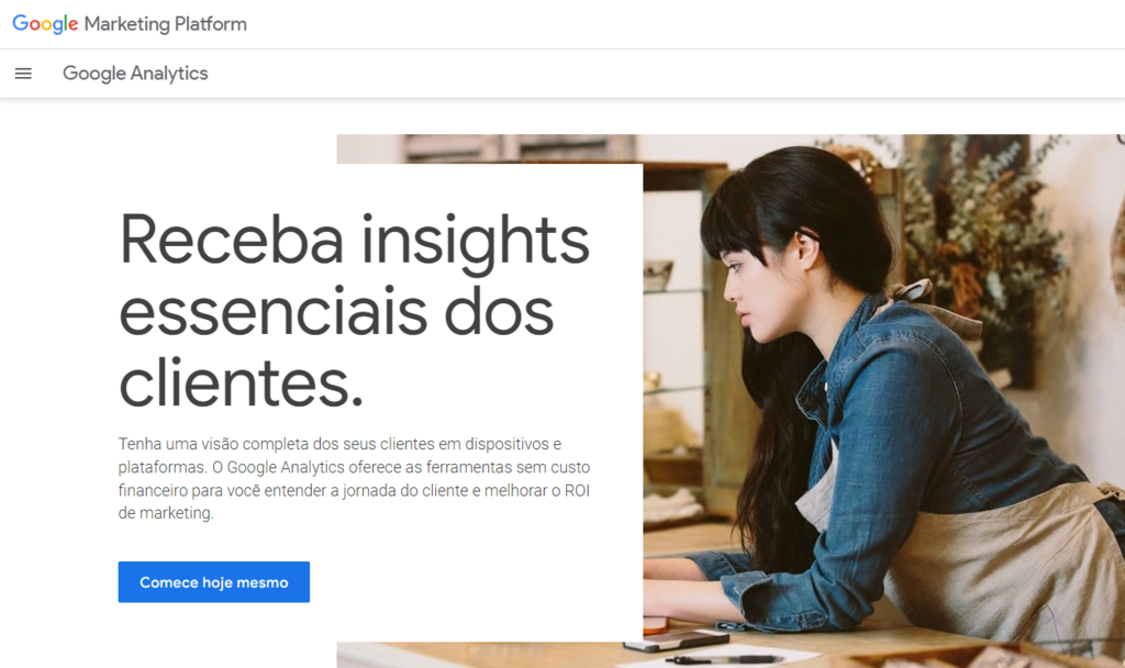 Ferramenta de an&aacute;lise da web do Google Analytics