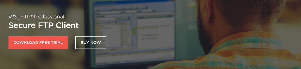 Captura de tela do banner da página inicial do WS_FTP