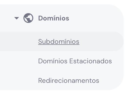 op&ccedil;&atilde;o de subdom&iacute;nios no hpanel