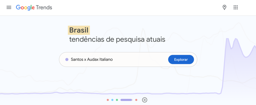 p&aacute;gina inicial do google trends