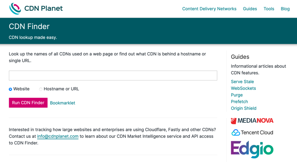 p&aacute;gina do cdnfinder