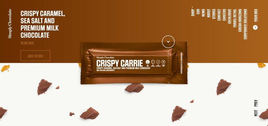 exemplo de design da p&aacute;gina crispy carrie