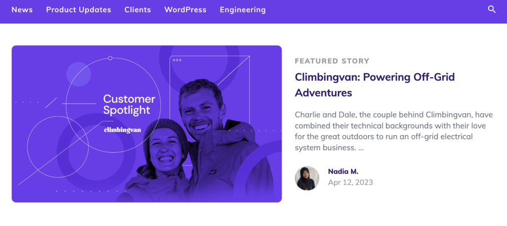 Exemplo de marketing de conte&uacute;do da Hostinger