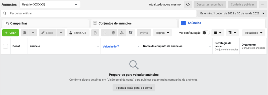 painel de an&uacute;ncios do facebook