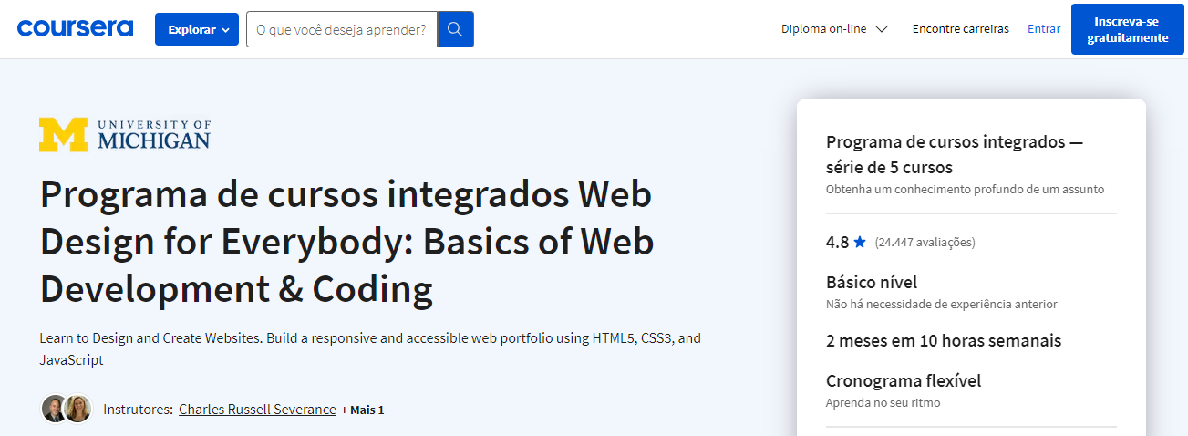 web design básico - curso da coursera