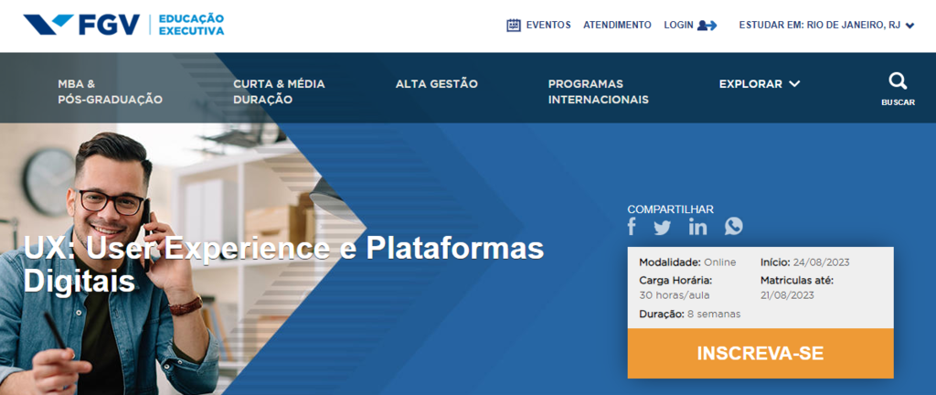 currículo de ux design da fundação getúlio vargas