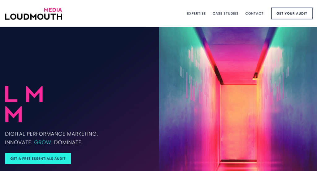 site da ag&ecirc;ncia de e-commerce loud mouth media