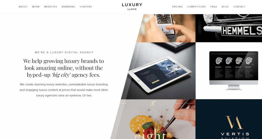 P&aacute;gina web da Luxury Lloyd