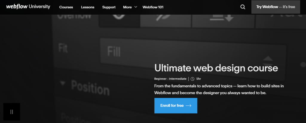 certifica&ccedil;&atilde;o de design web da webflow university